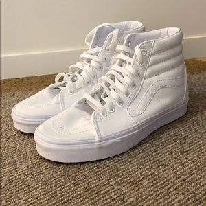 COPY - brand new white high top vans